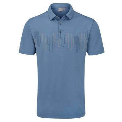 Ping Arizona Cactus Print Golf Polo Shirt - Coronet Blue - thumbnail image 1