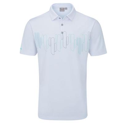 Ping Arizona Cactus Print Golf Polo Shirt - White - thumbnail image 1