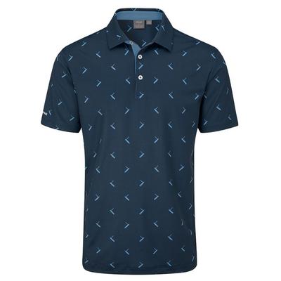 Ping Gold Putter Printed Golf Polo Shirt - Navy - thumbnail image 1