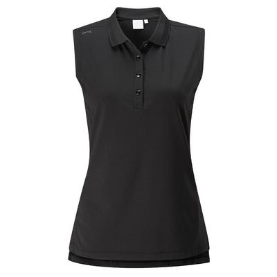 Ping Ladies Solene Sleeveless Golf Polo - Black - thumbnail image 2