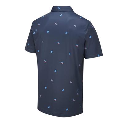 Ping Two Tone Golf Polo Shirt - Navy/Poppy - thumbnail image 2