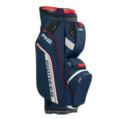 Ping Pioneer 214 Golf Cart Bag - Navy/Platinum/Red - thumbnail image 1