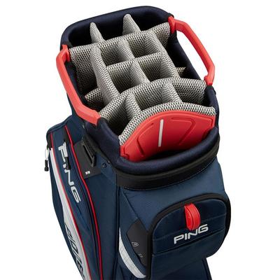 Ping Pioneer 214 Golf Cart Bag - Navy/Platinum/Red - thumbnail image 4