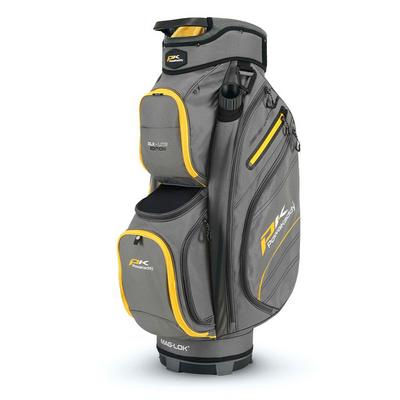 PowaKaddy DLX-Lite Golf Cart Bag 2024 - Gun Metal/Yellow - thumbnail image 1