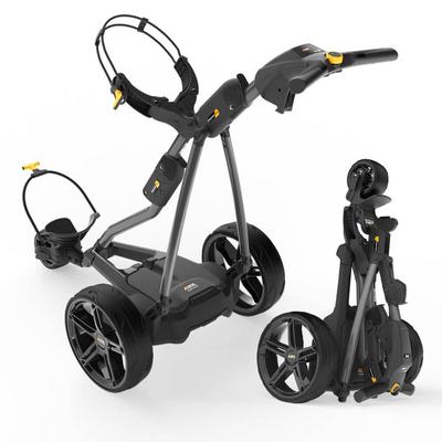 PowaKaddy FW Gun Metal Electric Golf Trolley 2024 - 18 Hole Lithium