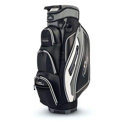 PowaKaddy Prem Tech Golf Cart Bag 2024 - Gun Metal/White