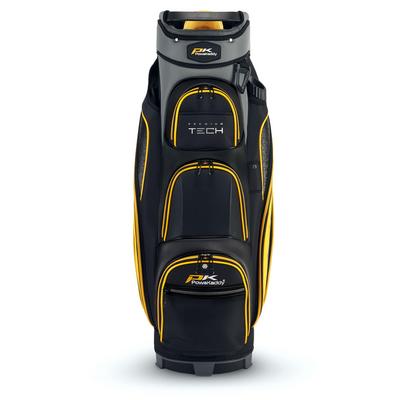 PowaKaddy Prem Tech Golf Cart Bag 2024 - Gun Metal/Yellow - thumbnail image 2