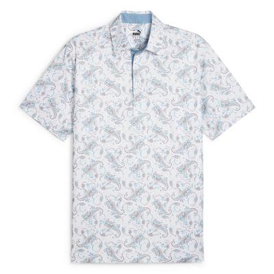 Puma Cloudspun Paisley Polo - White Glow