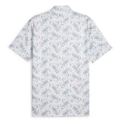 Puma Cloudspun Paisley Polo - White Glow - thumbnail image 2