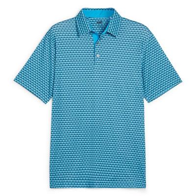 Puma MATTR Palm Deco Polo - Aqua Blue/Puma Black - thumbnail image 1