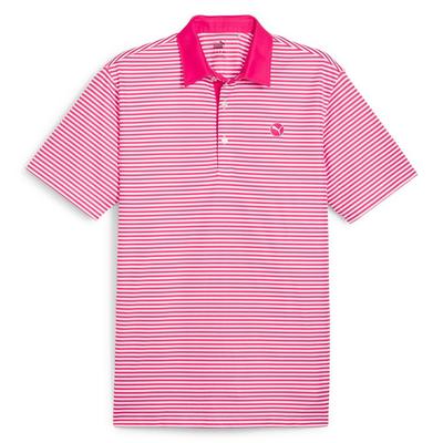 Puma Pure Stripe Polo - Garnet Pink