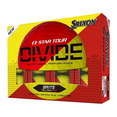 Srixon Q Star Tour Divide 2024 Golf Balls - Yellow/Red - thumbnail image 1