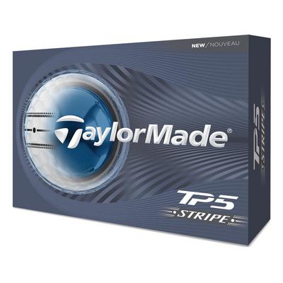 TaylorMade TP5 Stripe Golf Balls - White