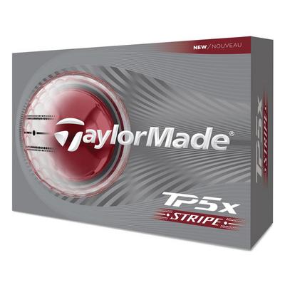 TaylorMade TP5x Stripe Golf Balls - White