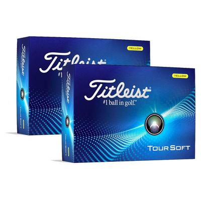 Titleist Tour Soft Golf Balls 2024 - Yellow (Double Dozen Offer)