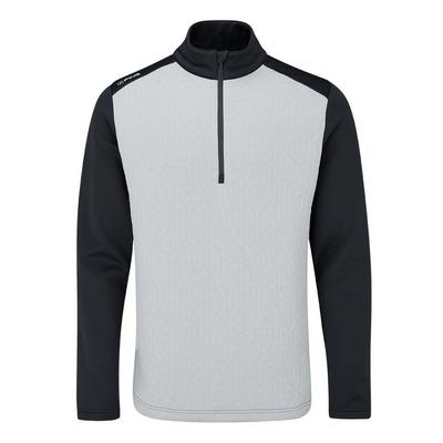 Ping Tobi Half Zip Fleece Midlayer Golf Sweater - Pearl Grey - thumbnail image 1