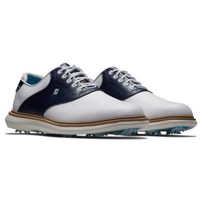 FootJoy Traditions Golf Shoe - White/Navy - thumbnail image 4