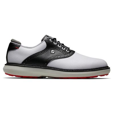 FootJoy Traditions Spikeless Golf Shoe - White/Black/Grey - thumbnail image 1