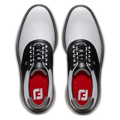 FootJoy Traditions Spikeless Golf Shoe - White/Black/Grey - thumbnail image 6