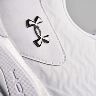 Under Armour UA Drive Pro Clone Golf Shoes - White/White/Gun Metal - thumbnail image 6