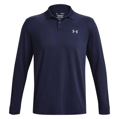 Under Armour UA Performance 3.0 Long Sleeve Golf Polo - Midnight Navy - thumbnail image 1