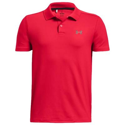 Under Armour Boys' UA Matchplay Golf Polo - Red - thumbnail image 1