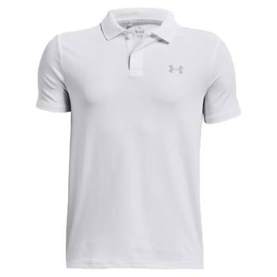 Under Armour Boys' UA Matchplay Golf Polo - White - thumbnail image 1