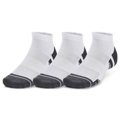 Under Armour UA Performance Tech Unisex 3-Pack Low Cut Socks - White/White/Jet Gray