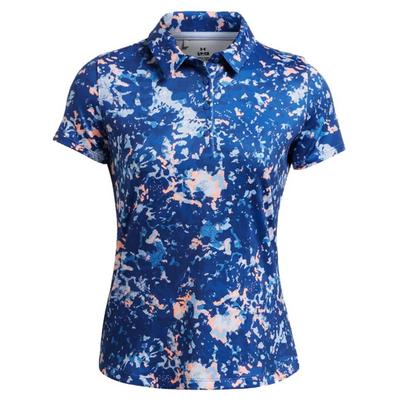 Under Armour Womens Playoff 3.0 Printed Polo - Tech Blue - thumbnail image 1