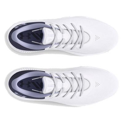 Under Armour Womens UA Charged Breathe 2 Spikeless Golf Shoes - White/Navy - thumbnail image 3