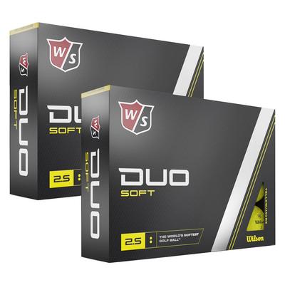 Wilson Staff Duo Soft Golf Balls - 2 Dozen - Yellow