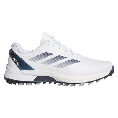 adidas AdiZero FG Golf Shoes - White/Navy - thumbnail image 1