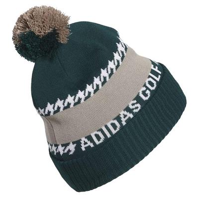 adidas Cold.Rdy Pom Golf Beanie Hat - Green - thumbnail image 2