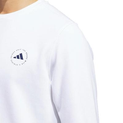 adidas Core Crew Mens Sweatshirt - White - thumbnail image 4