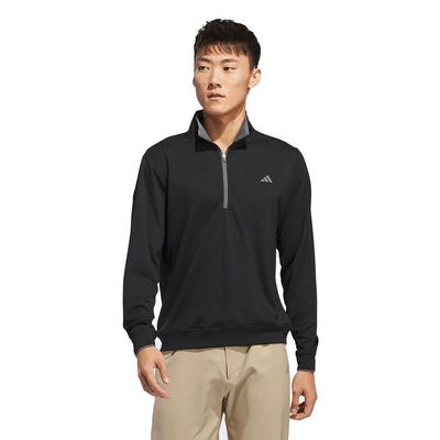 adidas Core Lightweight 1/4 Golf Sweater - Black - thumbnail image 2