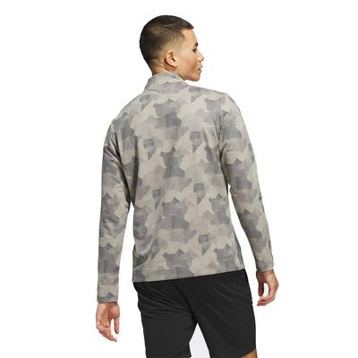 adidas Go-To Print Mens 1/4 Zip Top - Putty/Beige - thumbnail image 3