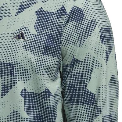 adidas Go-To Print Mens 1/4 Zip Top - Silver/Green - thumbnail image 4