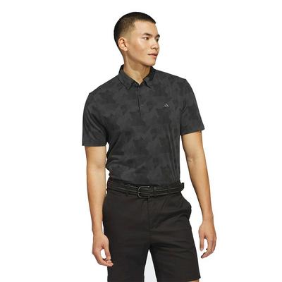 adidas Go-To Print Mens Polo Shirt -  Carbon/Black - thumbnail image 2