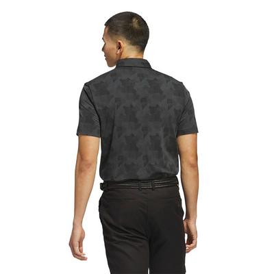 adidas Go-To Print Mens Polo Shirt -  Carbon/Black - thumbnail image 3