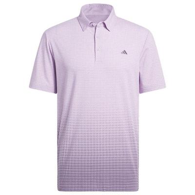 adidas Go-To Print Mens Polo Shirt -  Powder Plum