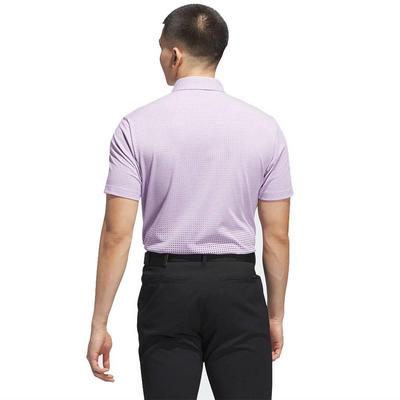 adidas Go-To Print Mens Polo Shirt -  Powder Plum - thumbnail image 3