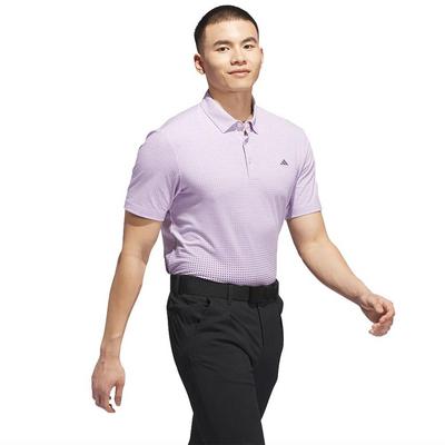 adidas Go-To Print Mens Polo Shirt -  Powder Plum - thumbnail image 4