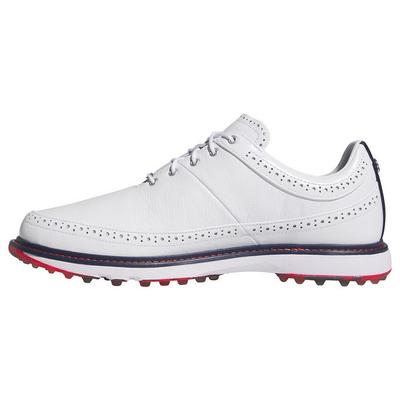 adidas Modern Classic MC80 Golf Shoes - White/Navy/Red - thumbnail image 2