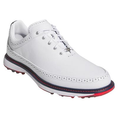 adidas Modern Classic MC80 Golf Shoes - White/Navy/Red - thumbnail image 5