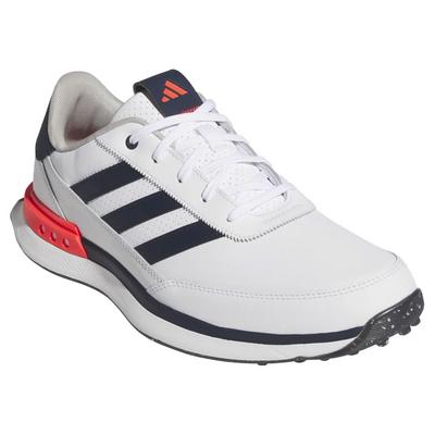 adidas S2G SL 24 Leather Golf Shoes - White/Navy/Lucid Red - thumbnail image 5