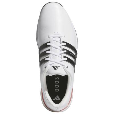 adidas TOUR360 24 Golf Shoes - White/Black/Red - thumbnail image 3