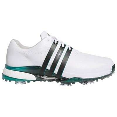 adidas Tour360 Boost Golf Shoes - White/Black/Aurora Ivy