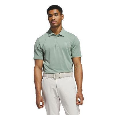 adidas Ultimate 365 Solid Golf Polo - Silver/Green - thumbnail image 2