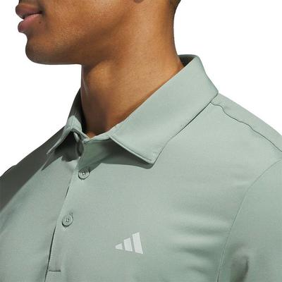 adidas Ultimate 365 Solid Golf Polo - Silver/Green - thumbnail image 4