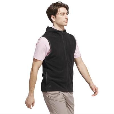 adidas Ultimate Hoodie Golf Vest - Black - thumbnail image 4